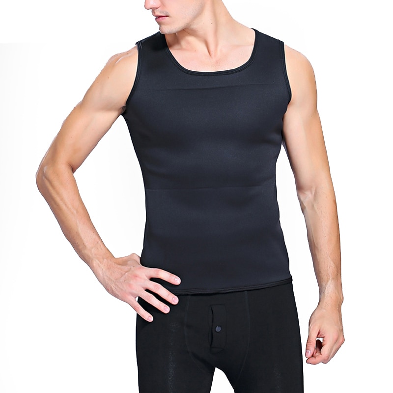 Men Muscular Bodyweight Training Muscle Building Sweat Control Sweat Vest Sweat Shaper Sauna Vest For Gym Workout Exercise & Fitness