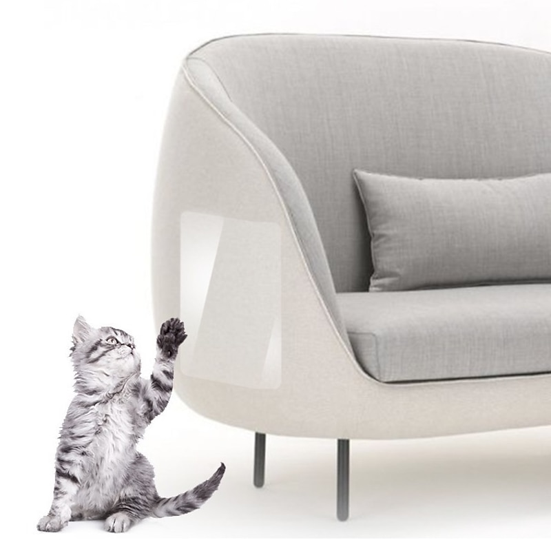 4pcs Couch Cat Scratch Guards Mat Scraper Cat Tree Scratching Claw Post Protector Sofa For Cats Scratcher Paw Pads Pet Furniture（18inch*6inch）2