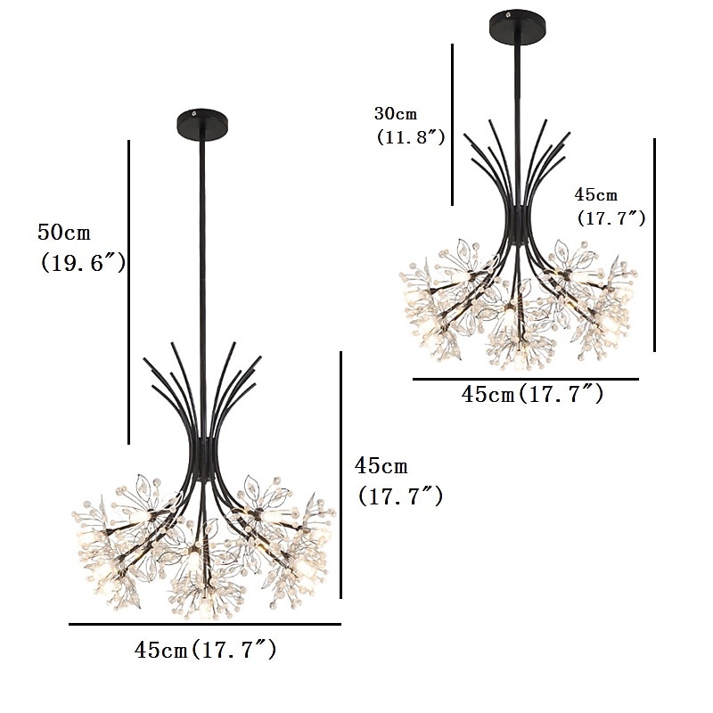 45 cm Pendant Lantern Design Chandelier Metal Sputnik Novelty Painted Finishes Modern Nordic Style Generic3
