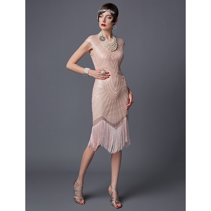 Roaring 20s 1920s Cocktail Dress Flapper Dress Dress Prom Dress The Great Gatsby Charleston Sequins Patchwork Fancy Dress Women's Wedding Party Wedding Guest Dress Homecoming Dresses4