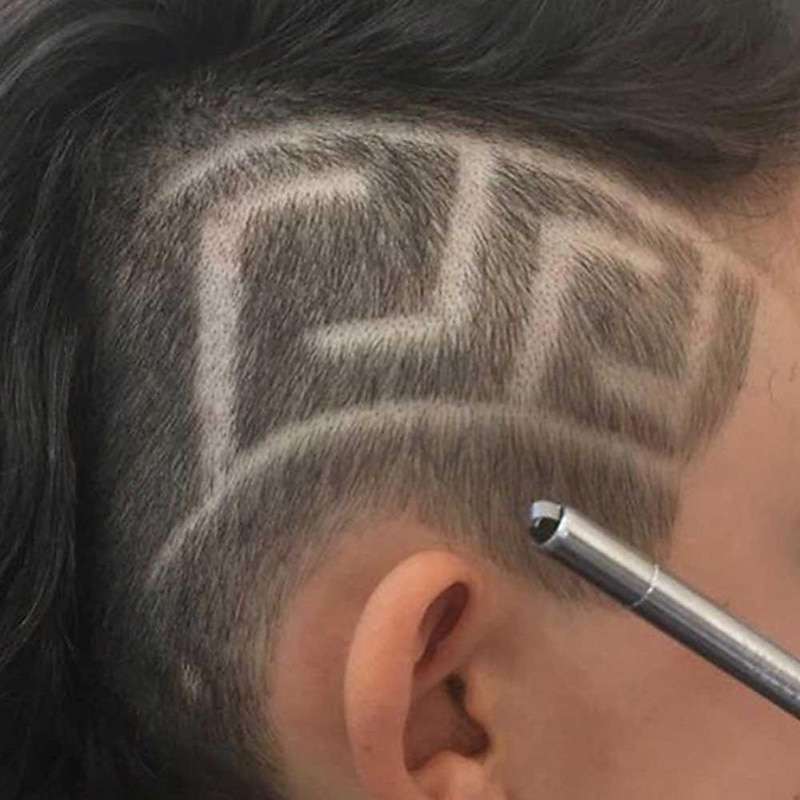 Professional Magic Engrave Beard Hair Scissors Eyebrow Carve Pen Tattoo Barber Hairdressing Scissors for Undercut Hairstyles Magic Shave  Hair Engraving Shaver Pen