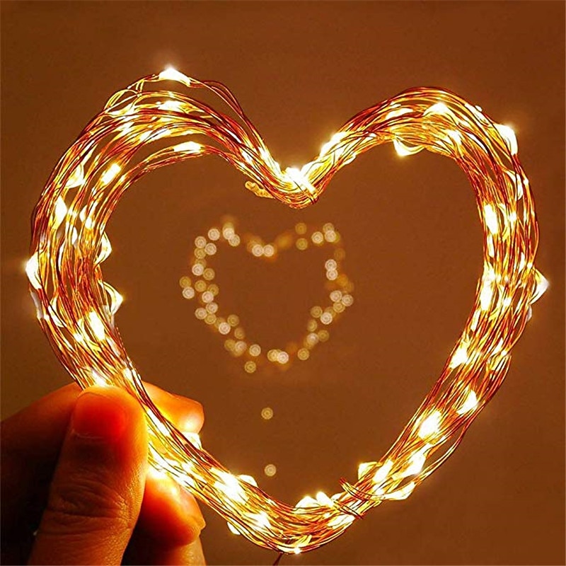 Elegant Wedding Reception Party 1pcs USB 10m 100leds LED String Light Colorful Waterproof LED Copper Wire Strings Holiday Lighting Fairy For Christmas Party Wedding Decoration4