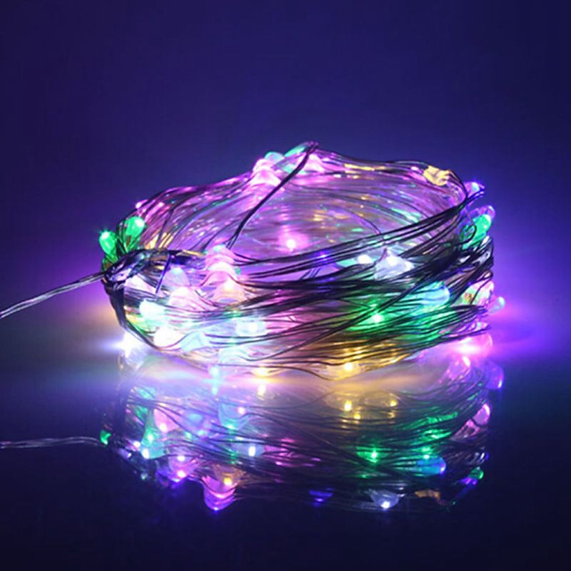 50m String Lights 500 LEDs 1pc Warm White RGB White Waterproof Party Decorative 12 V2