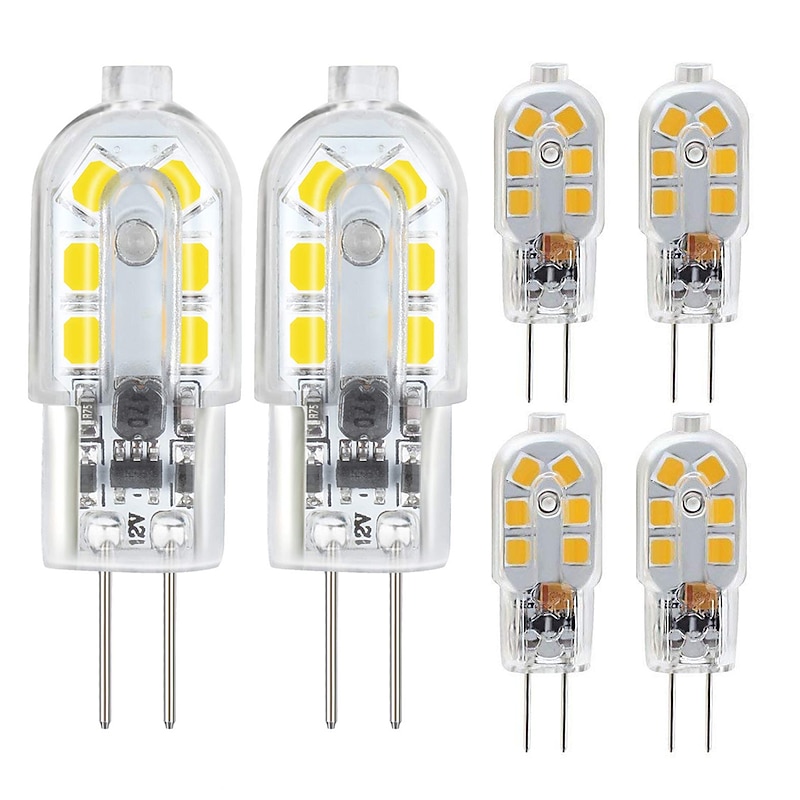 6 Pack G4 2.5W LED Bulb 2835 LED Bi-pin G4 Base 20W Halogen Bulb Replacement Warm White /Cold White DC12V