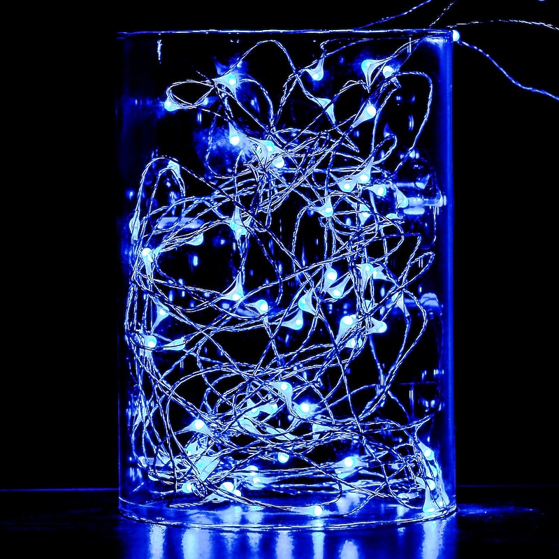 Elegant Wedding Reception Party 10m String Lights 100 LED Waterproof Wire Fairy String Lights 4pcs 2pcs 1pc for Christmas Wedding Home Holiday Party Room Outdoor Decoration Warm White White Blue3