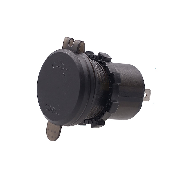 Dual USB Car Charger Socket Adapter - Waterproof, 5V 4.2A Fast Charger for Mobile Phones with Voltmeter & 10A Fuse for 12-24V Car, Boat, Motorcycle2