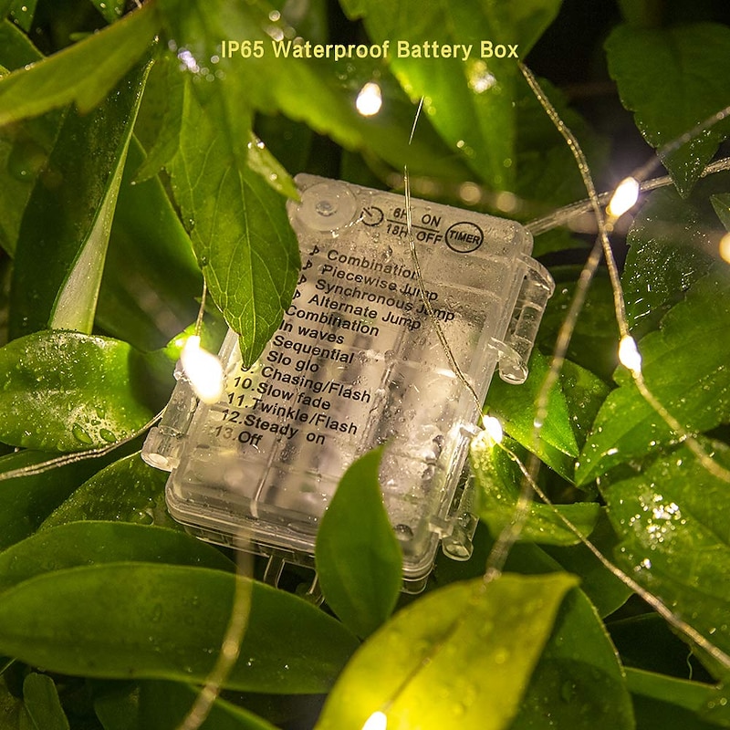 Elegant Wedding Reception Party Fairy Lights 5M 50 LED Battery Operated with Remote Control Timer Waterproof Copper Wire Twinkle String Lights for Bedroom Indoor Outdoor Wedding Dorm Decor3