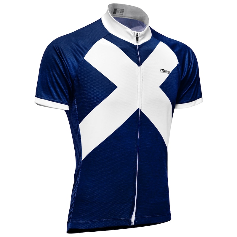 Men's Cycling Jersey Patterned Scotland National Flag Short Sleeve Bike Jersey Top with 3 Rear Pockets Mountain Bike MTB Road Bike Cycling UV Resistant Quick Dry Back Pocket Moisture Wicking Sports2