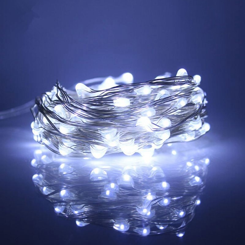 50m String Lights 500 LEDs 1pc Warm White RGB White Waterproof Party Decorative 12 V3