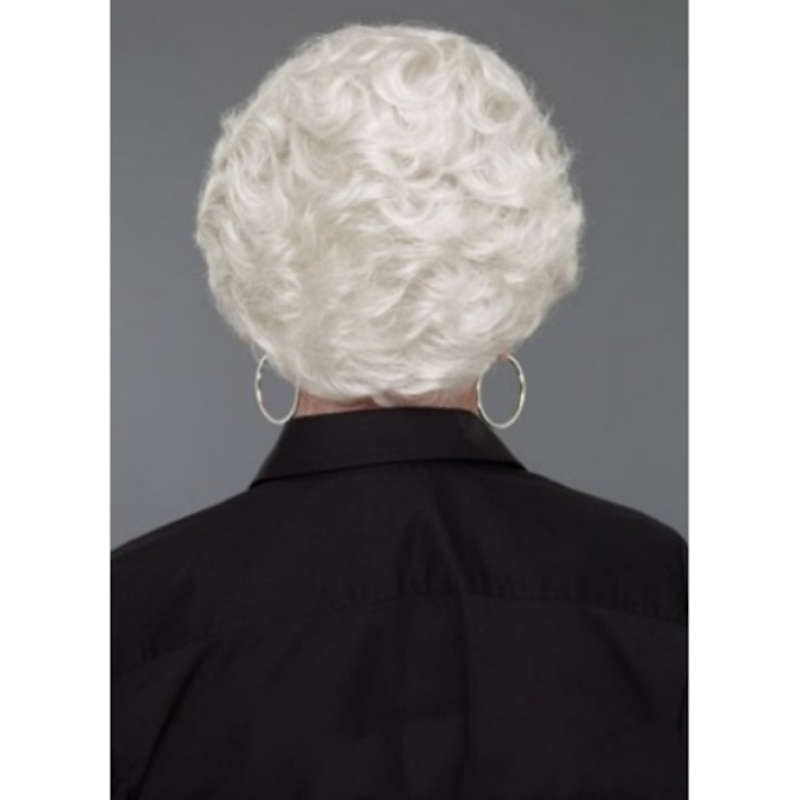 Gray Wigs for Women Synthetic Wig Wavy Matte Layered Haircut Deep Parting Wig Short Creamy-White Synthetic Hair Women's  Simple Classic Women White Wigs3