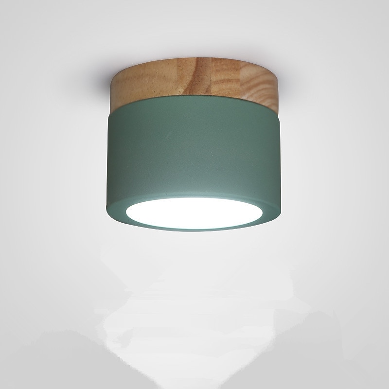 9 cm Geometric Shapes Flush Mount Lights Metal Painted Finishes Modern Simple Nordic Style 220-240V4