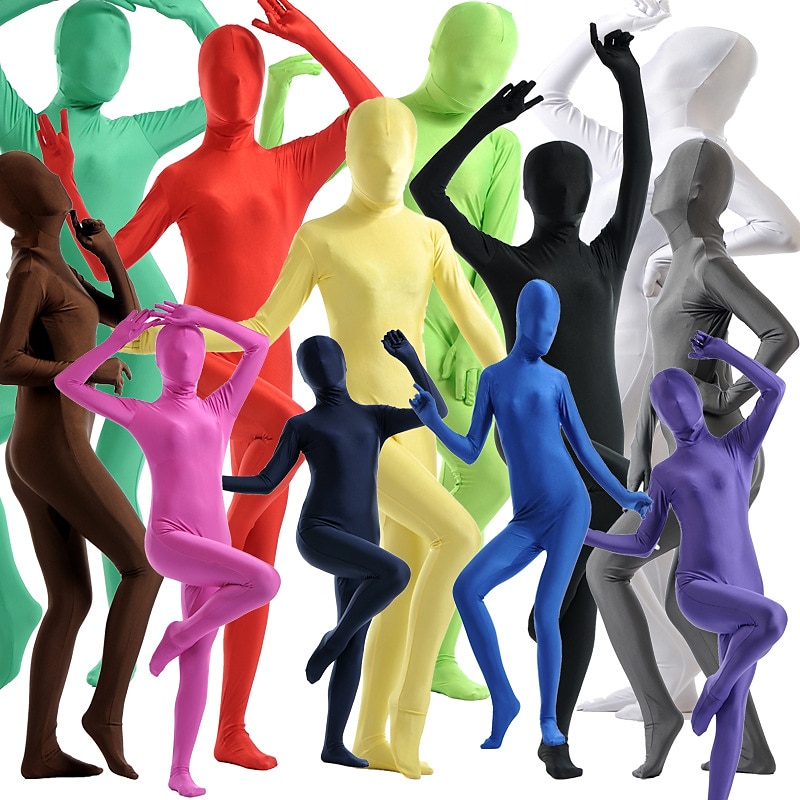 Zentai Suits Skin Suit Full Body Suit Carnival Costume Full Body Suit Men's Women's Solid Colored Spandex Lycra Costume for Halloween Kid's Adults'