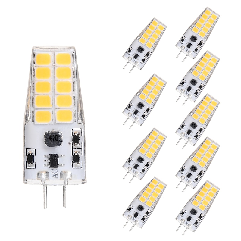 10pcs 5 W LED Corn Lights LED Bi-pin Lights 300 lm G4 T 20 LED Beads SMD 2835 Warm White White 12 V