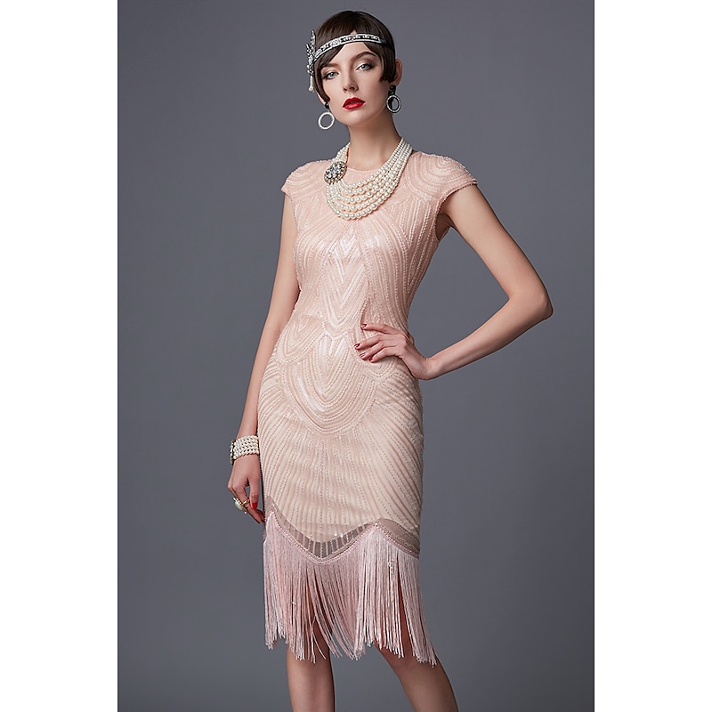 Roaring 20s 1920s Cocktail Dress Flapper Dress Dress Prom Dress The Great Gatsby Charleston Sequins Patchwork Fancy Dress Women's Wedding Party Wedding Guest Dress Homecoming Dresses3