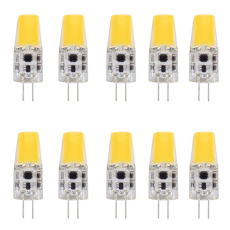 10pcs 4 W LED Bi-pin Lights 400 lm G4 T 1 LED Beads COB Warm White White 12 V / CE Certified