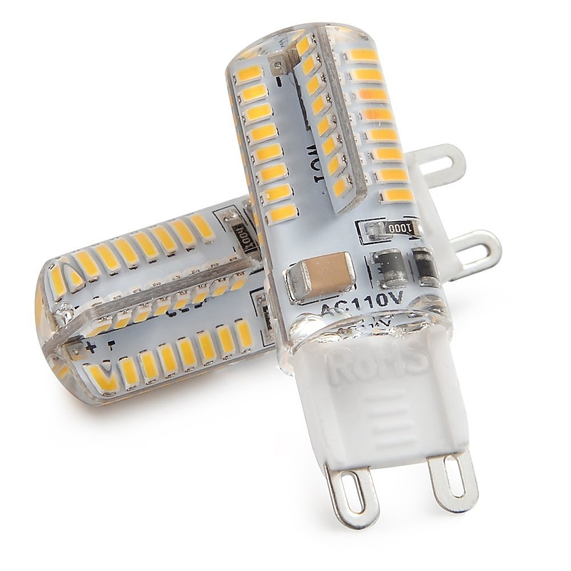 6pcs G9 LED Light Bulbs 3W 30W Halogen Equivalent 250LM 64LEDS Non-dimmable G9 Bulbs for Home Lighting AC220V2