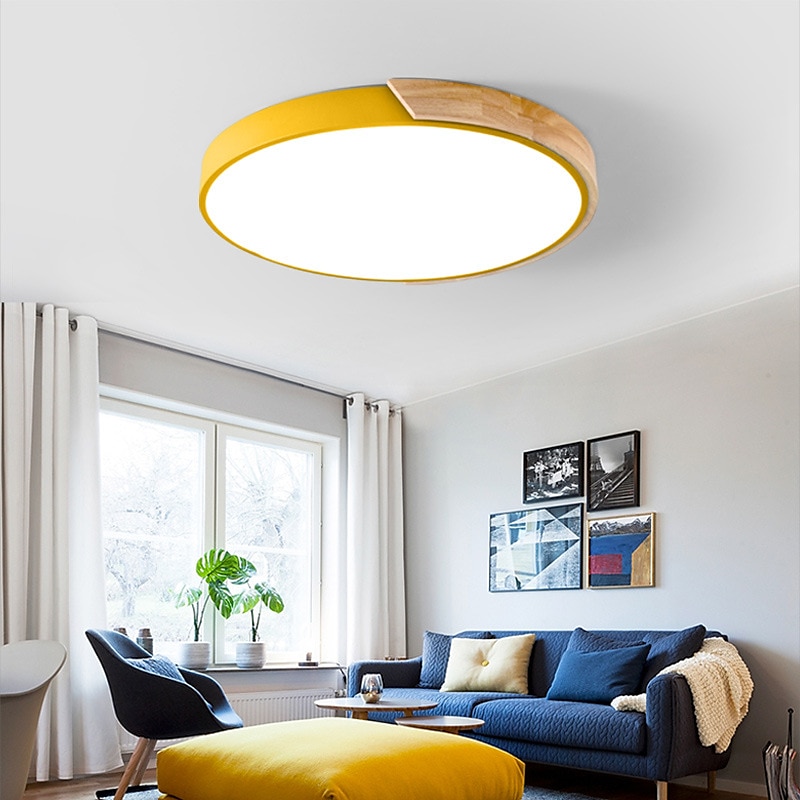 40 cm Geometric Shapes Flush Mount Lights Metal Painted Finishes LED Nordic Style 220-240V