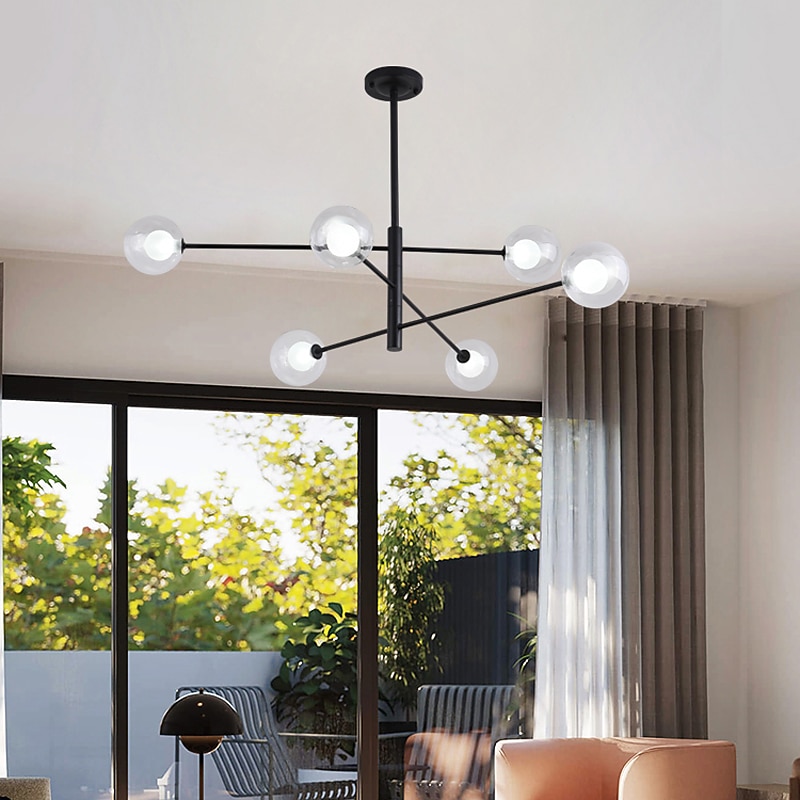 107 cm Sputnik Design Chandelier Metal Linear Island Painted Finishes Modern Nordic Style 220-240V