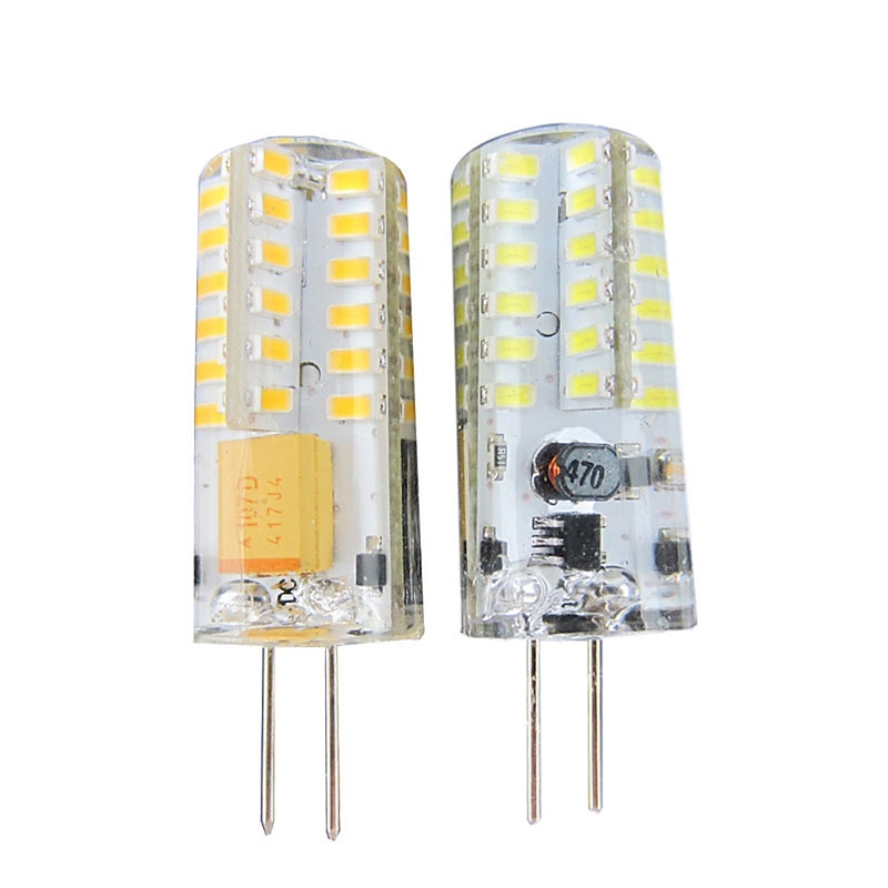 10pcs 3 W LED Bi-pin Lights 300 lm G4 T 48 LED Beads SMD 3014 Dimmable Warm White White 12-24 V2