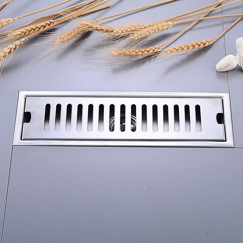 Creative Modern Stainless Steel Drain,Floor Mounted Rectangle Bathroom Accessories2