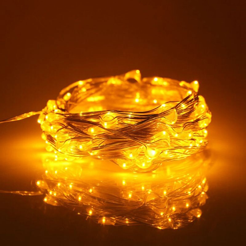 50m String Lights 500 LEDs 1pc Warm White RGB White Waterproof Party Decorative 12 V4