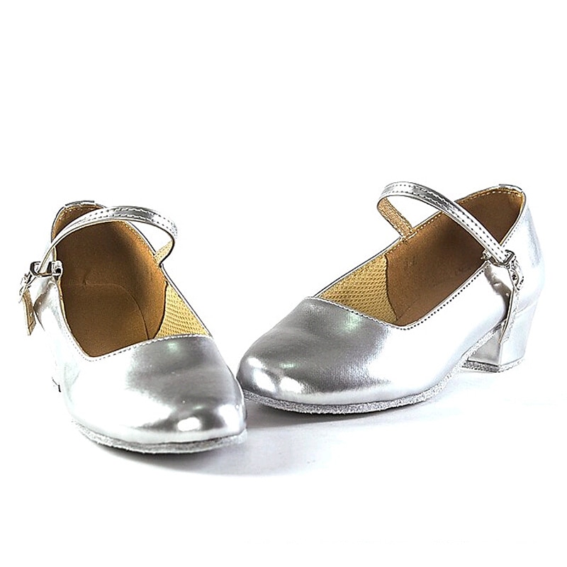 Girls' Modern Shoes Performance Heel Thick Heel Silver Black Red3