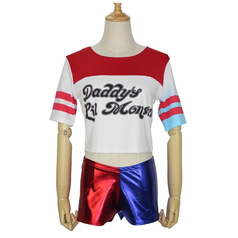 Super Heroes Burlesque Clown Harley Quinn Cosplay Costume Movie Cosplay for Women's Children's Day4