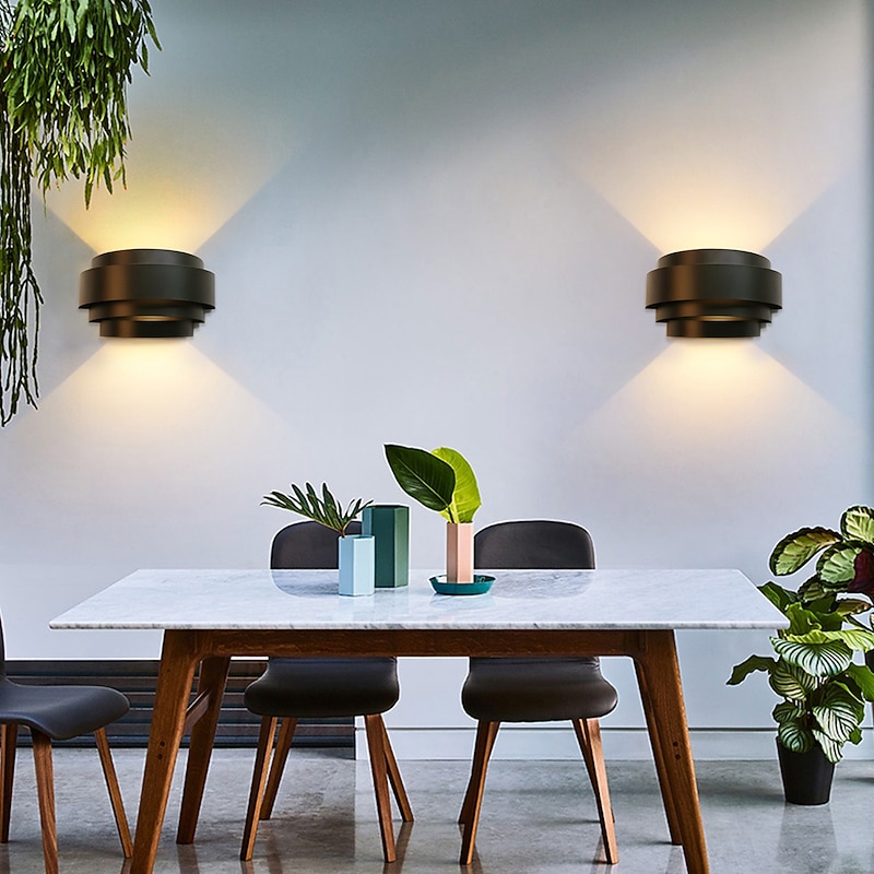 2PCS 25cm Wall Lights LED Contemporary Arc Design Wall Lamp Applies to Sitting Room/Bedroom 110-120/220-240V 60W2