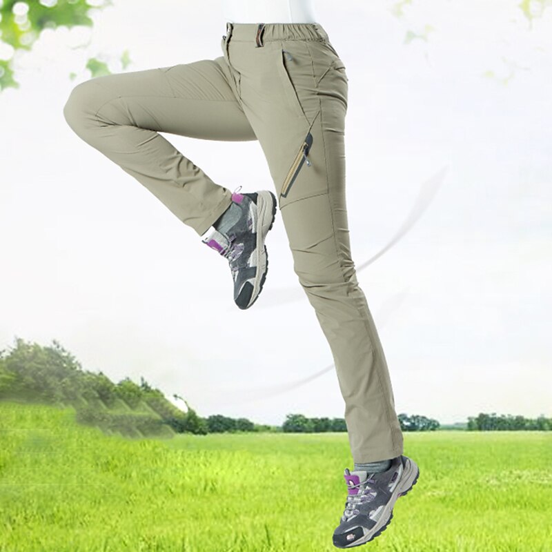 Men's Hiking Pants Trousers Summer Outdoor Regular Fit Waterproof Skin Friendly Quick Dry Stretchy Pants / Trousers Bottoms Elastic Waist Dark Grey Black Elastane Camping / Hiking Hunting Fishing M L2