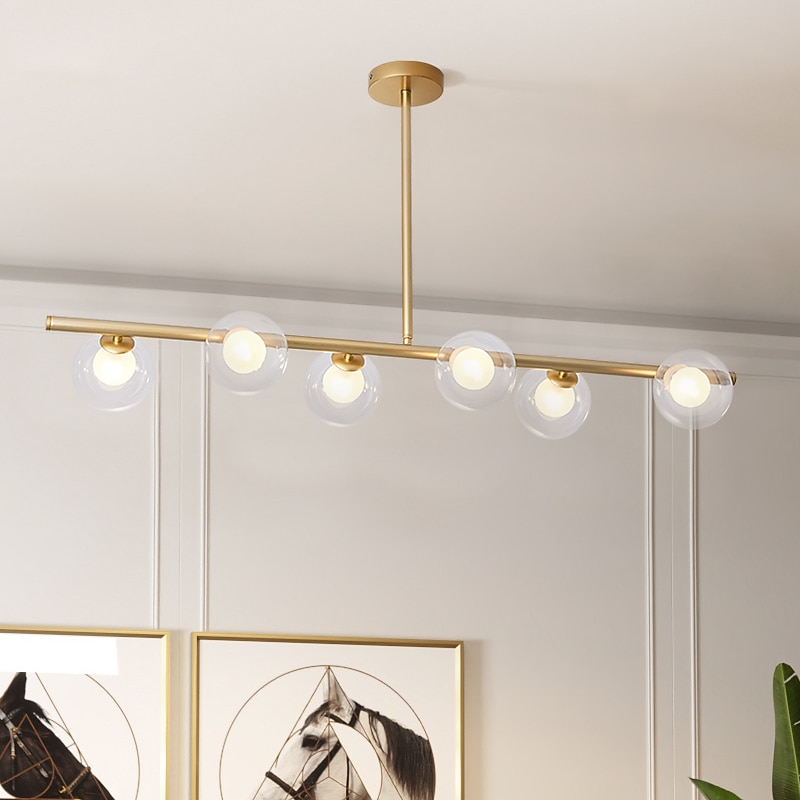 98 cm Line Design Chandelier Metal Island Painted Finishes Modern Nordic Style 220-240V2