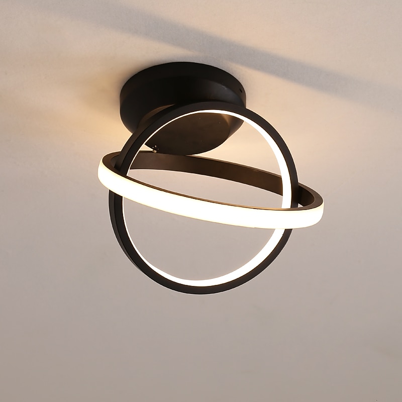LED Ceiling Light Corridor Lamp Ring Black White Geometric Shape Kitchen Entrance Hall Porch Balcony Flush Mount Light2