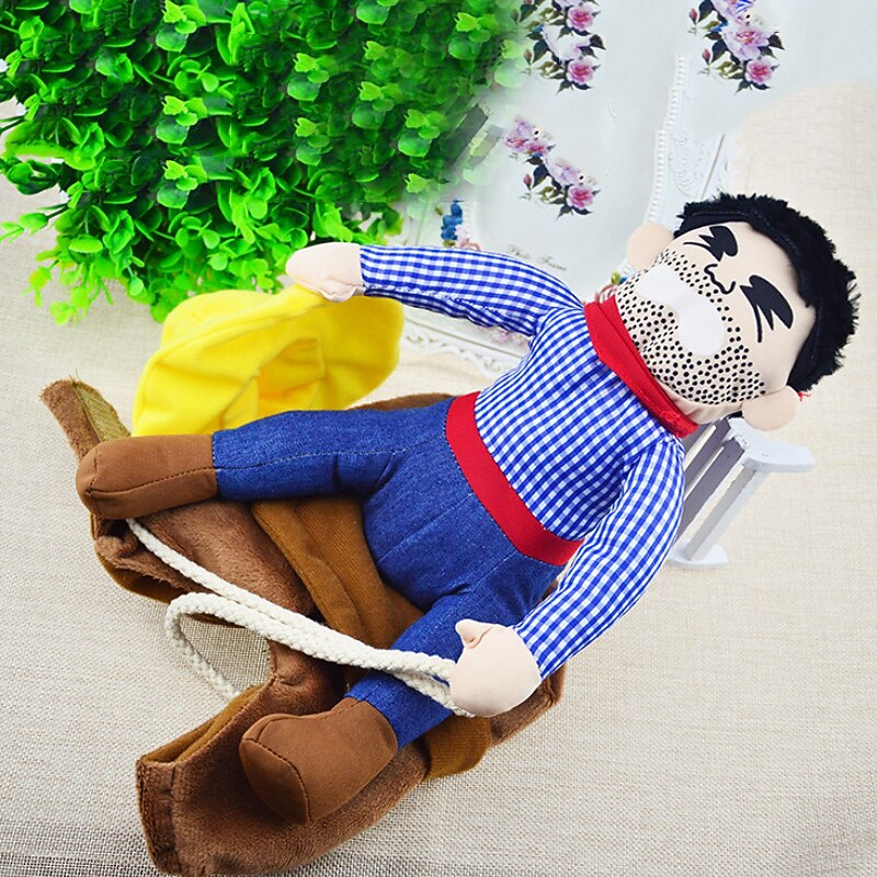 Cowboy Rider Dog Costume -  Dog Costumes for Small Dogs or Cats, Dogs Clothes Knight Style with Doll and Hat for  Day Pet Costumedog halloween costumes3