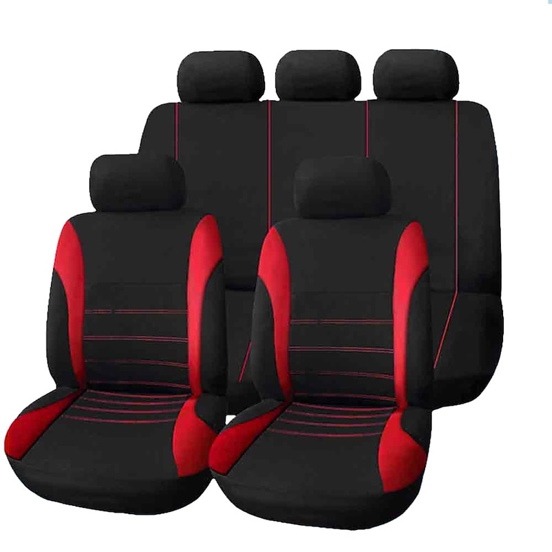 9pcs/set Car Seat Cover Comfortable Dustproof Seat Protector Cloth Art Protect Cushion Car Seats Car-styling Car Interior Automobiles Universal Full Seat Pad Cover3