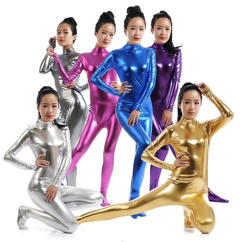 Zentai Suits Cosplay Costume Catsuit Carnival Costume Full Body Suit Men's Women's Sex Sexy Costume Solid Colored Spandex Latex Costume for Halloween Adults'
