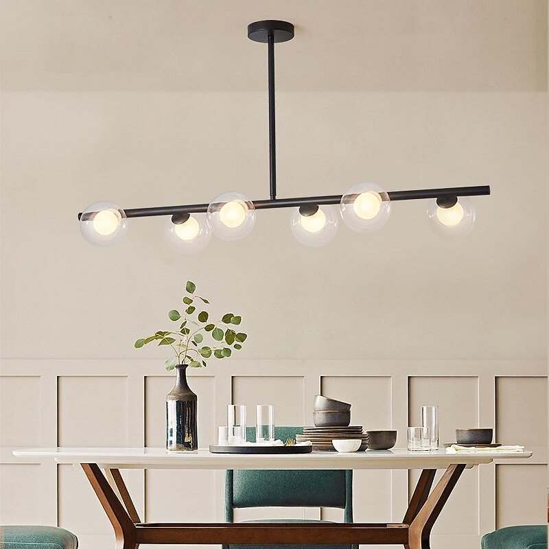 98 cm Line Design Chandelier Metal Island Painted Finishes Modern Nordic Style 220-240V4