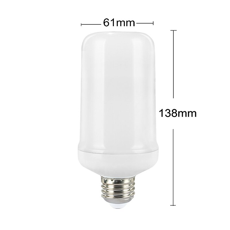 LED Flame Effect Light Bulb Holiday Lights 4 Modes Yellow Blue Light 6W E27 E26 Base Halloween Christmas Home Decoration Garden Decoration Lights AC 85-265V3