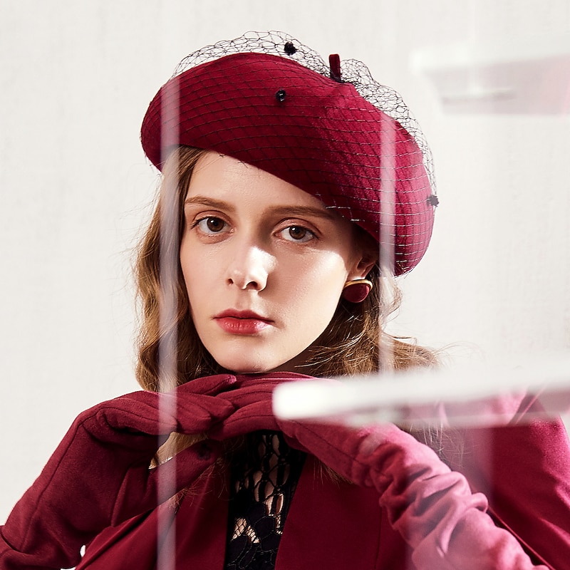 Net Fascinators / Hats with Pure Color 1pc Casual Headpiece