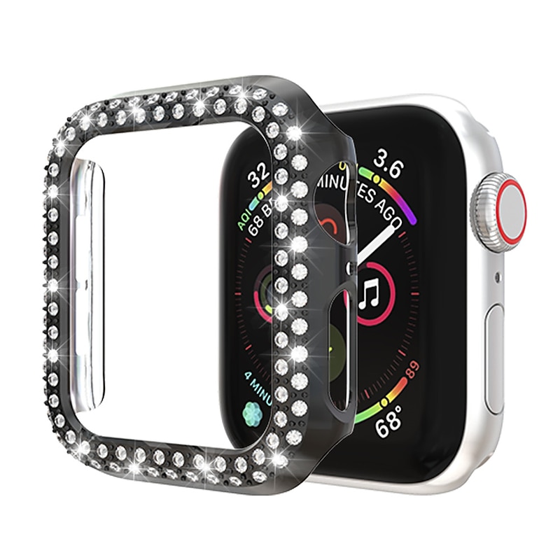 Watch Case Compatible with Apple Watch Series 8 7 41mm 45mm / Series 6 5 4 SE 40mm 44mm / Series 3 2 1 38mm 42mm Scratch Resistant Bling Diamond Dust Proof PC Watch Cover4
