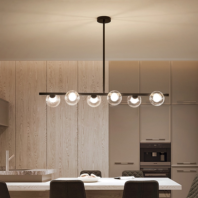 98 cm Line Design Chandelier Metal Island Painted Finishes Modern Nordic Style 220-240V3