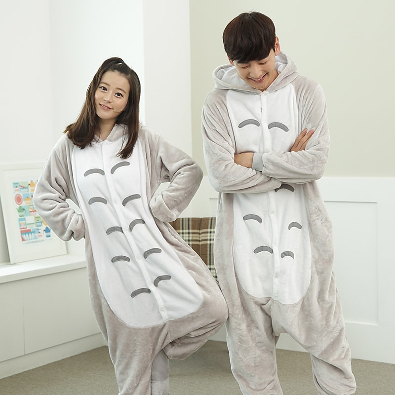 Adults' Animal Onesie Costume Totoro Onesie Pajamas Kigurumi Pajamas For Men and Women Carnival Cartoon2