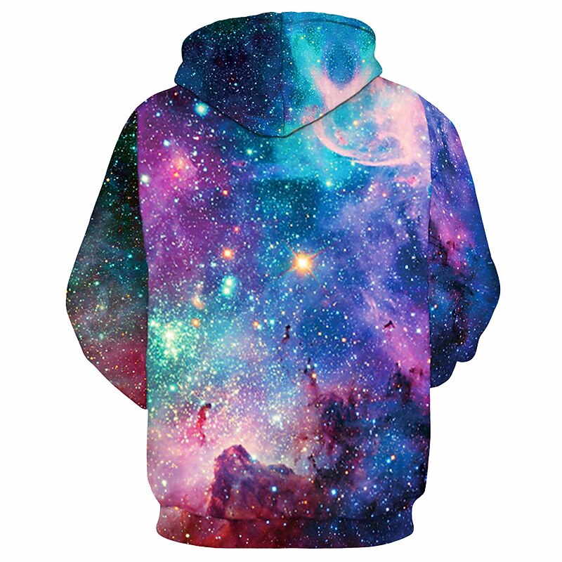Girls' 3D Galaxy Geometric Color Block Hoodie Long Sleeve 3D Print Spring Fall Winter Active Basic Kids Toddler 2-12 Years Outdoor Daily3