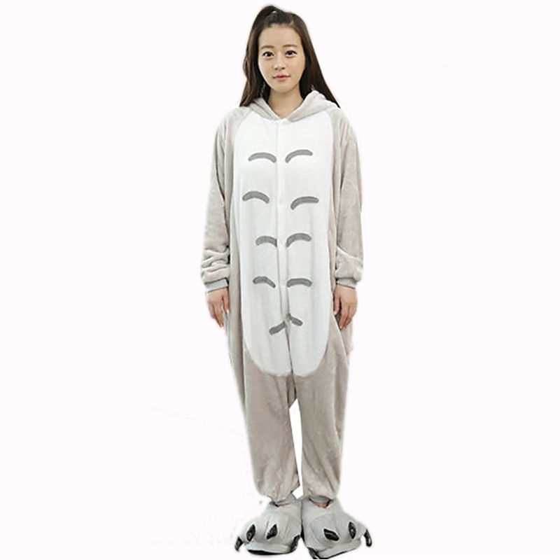 Adults' Animal Onesie Costume Totoro Onesie Pajamas Kigurumi Pajamas For Men and Women Carnival Cartoon4