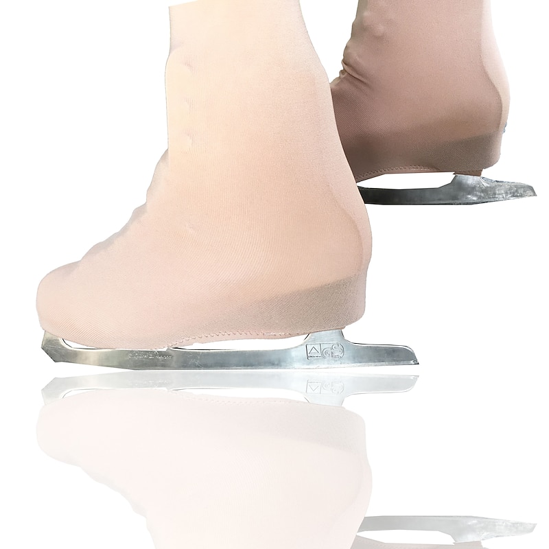 Over The Boot Figure Skating Tights Women's Girls' Ice Skating Tights Leggings Outfits Khaki Fleece Spandex High Elasticity Training Competition Skating Wear Thermal Warm Handmade Classic Long Pant4