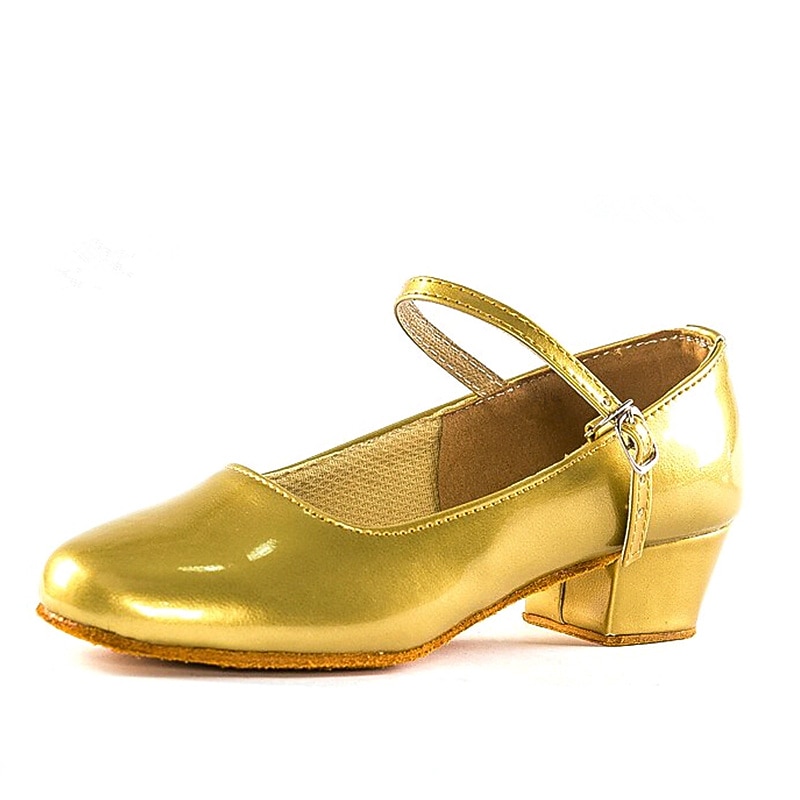 Girls' Modern Shoes Performance Heel Thick Heel Silver Black Red2