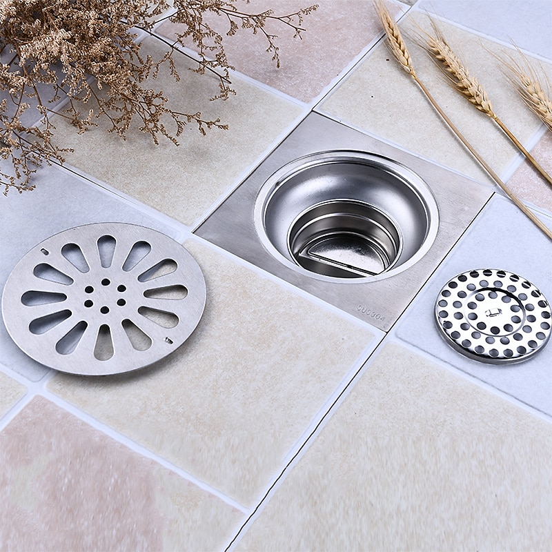 Multipurpose Drain Creative Modern Stainless Steel Removable Invisible Look Or Flat Cover Bathroom4