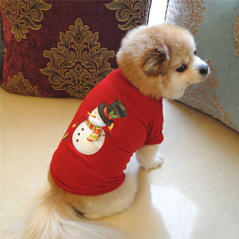 Dog Pets Sweater Sweatshirt Christmas Sweatshirts Cartoon Christmas Cosplay Christmas Spring &  Fall Winter Dog Clothes Puppy Clothes Dog Outfits Red Sweatshirts Pug Poodle Chihuahua2