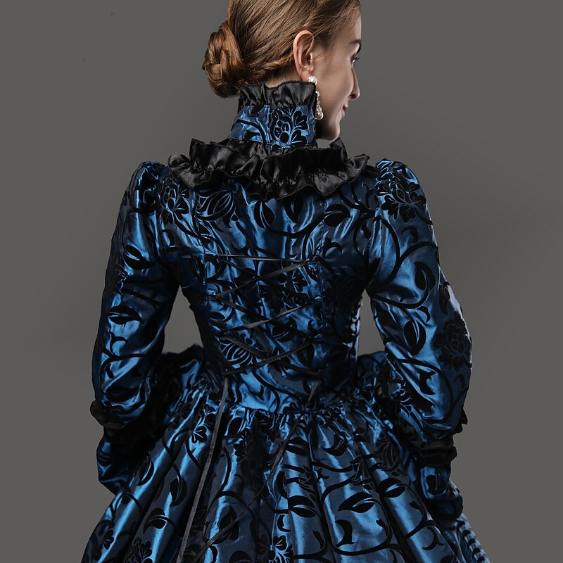 Dress Lace Rococo Victorian Floor Length Dress Party Costume Masquerade Plus Size Customized Marie Antoinette Lace Ball Gown Fancy Dress Women's Party Prom Carnival of Venice Dress4