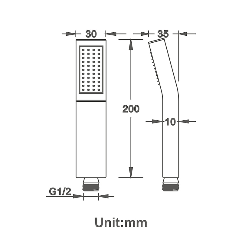 Black Hand Shower brass - Shower, New design Shower Head4