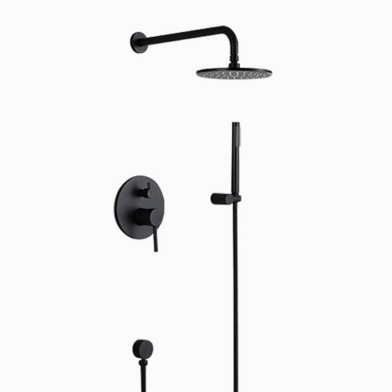 Shower Faucet,Shower Faucet Set Rainfall Shower Contemporary Painted Finishes Mount Inside Ceramic Valve Bath Shower Mixer Taps4