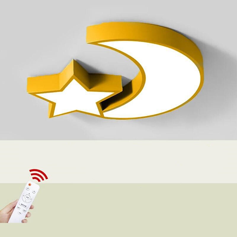 2-Light Led Ultra-thin Ceiling Light Modern Children Bedroom Light Creative Personality Cartoon Star Moon Macaron Ceiling Light4